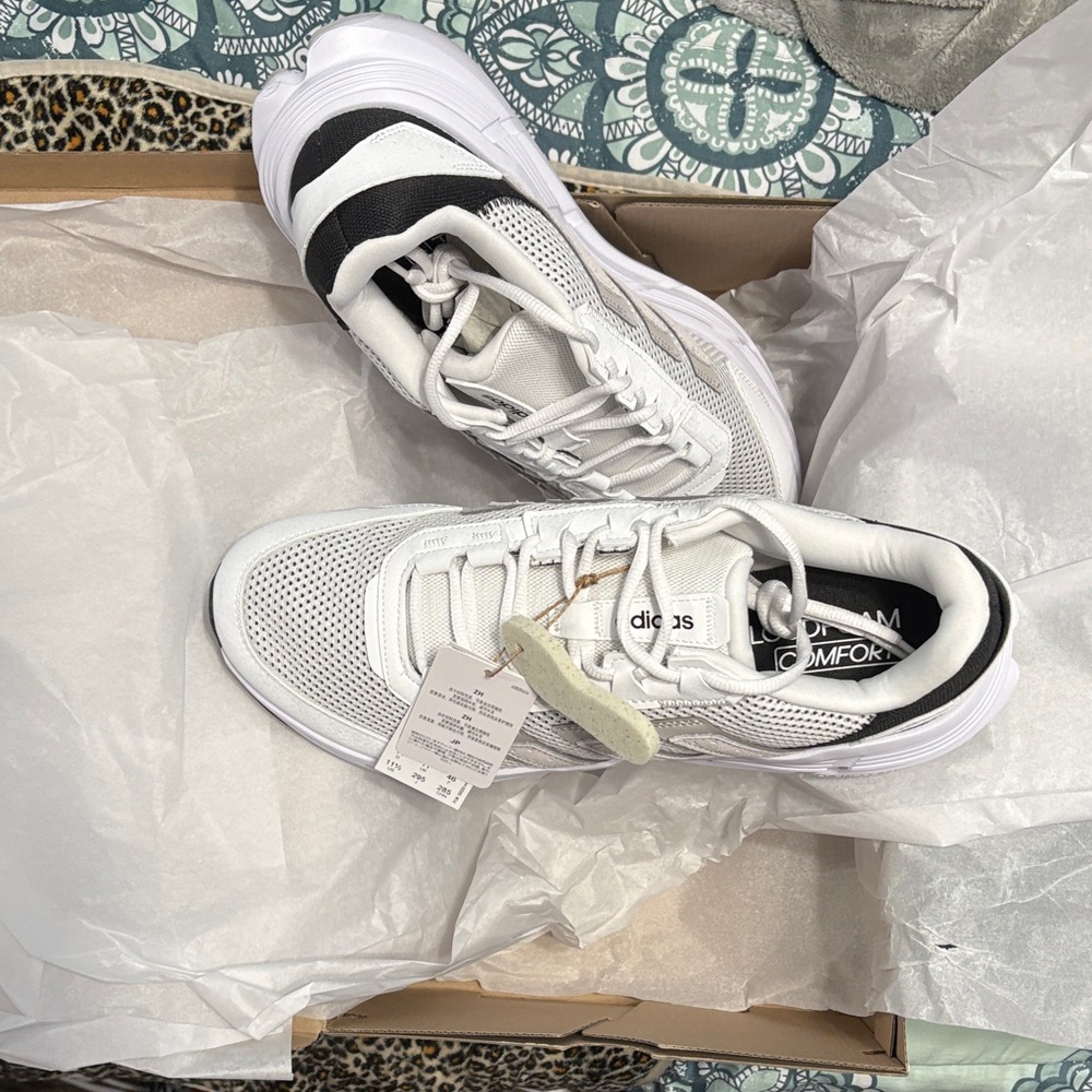 Adidas White and Black Athletic Shoes